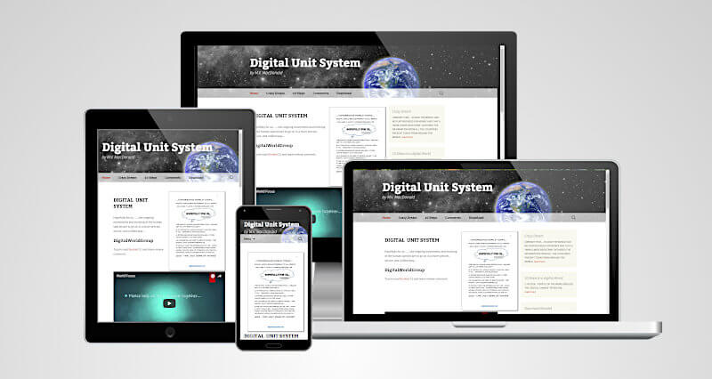 Website Digital Unit System in different screenshots